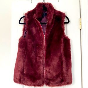 JCrew fur vest — size XS